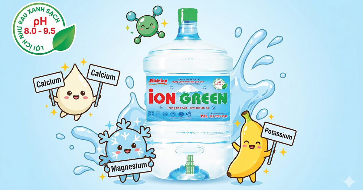 Đại lý giao nước Ion Green Phường Xóm Chiếu – Bidrico chính hãng, giao nhanh 2 nuoc ion green co tot khong 2